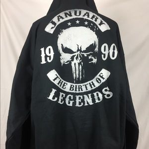 Jerzees Nublend 2XL Printed Black Hoodie